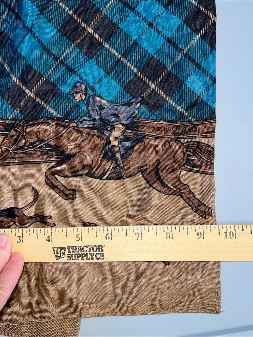 Vintage JG Hook Equestrian Scarf: 80s-90s Preppy Style